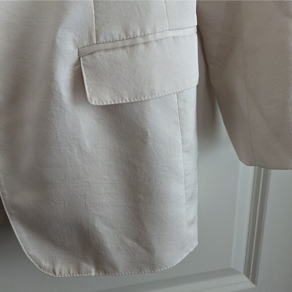 Smythe Blazer Ivory One-Button Long Jacket Women's Size 2 - Picture 5 of 12